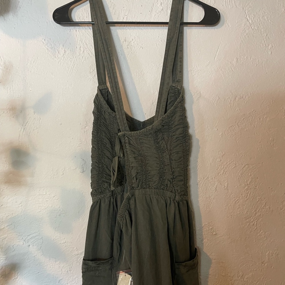 Free People Women's Olive Green Jumpsuit - Picture 11 of 13